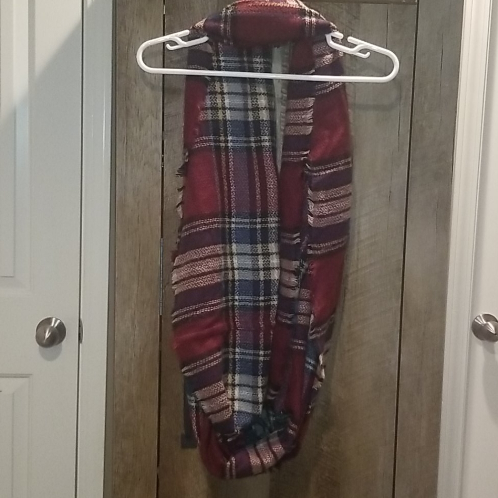 Cute plaid infinity scarf